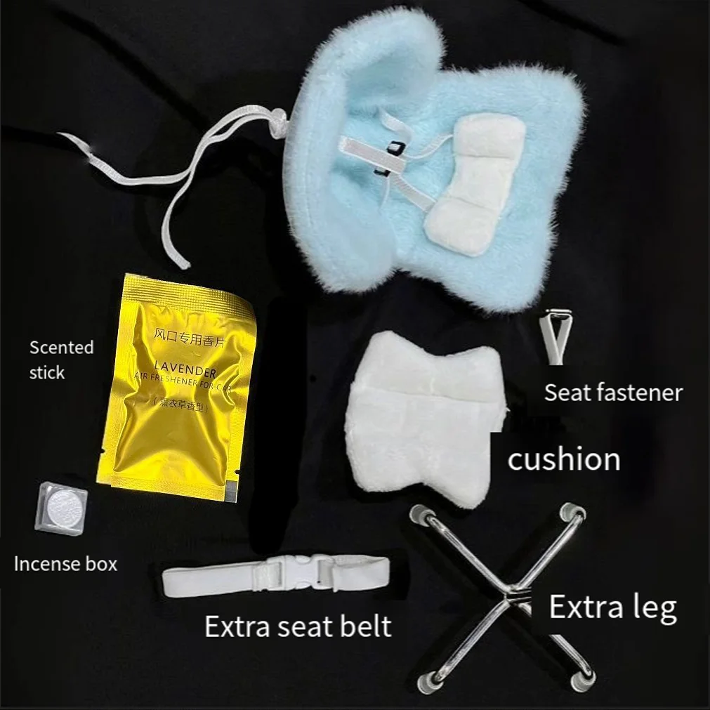 Rabbu-asiento de seguridad para coche, decoración de salida de coche, accesorios interiores, figura de Anime de acción, muñecos, regalos para niños, juguete, novedad de 2024