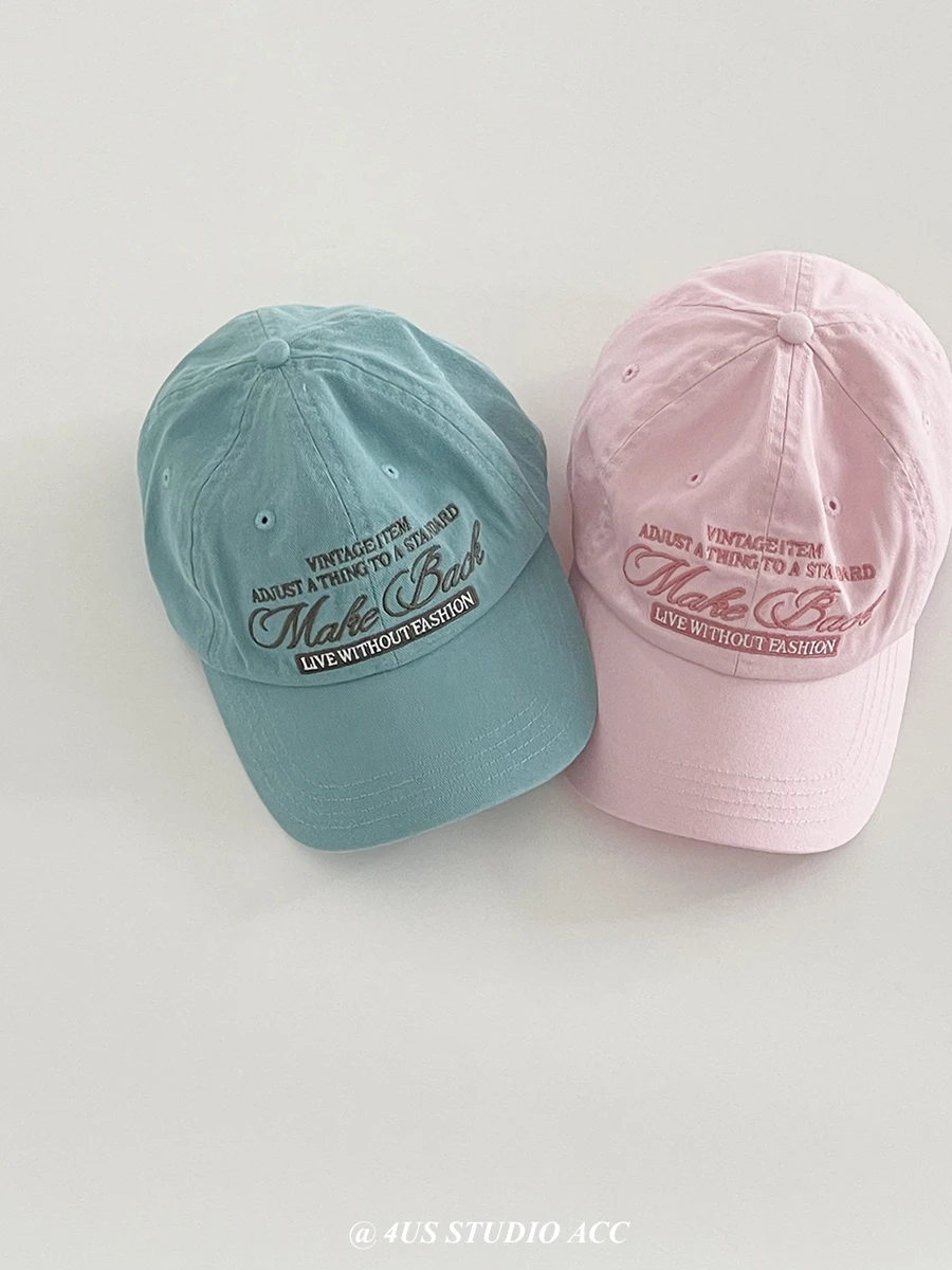 

All-Matching Soft Top Embroidery Letters Matching Baseball Cap Female Korean Street Fashion Brand Baseball Cap Male