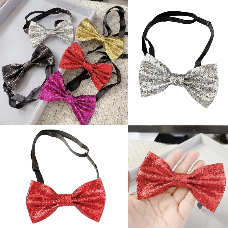 Sequins Neck Ties for Fashion Enthusiasts Stage Performances Convenient Bowknot Tie Female Banquets Meetings Formal Tie