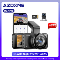 AZDOME 3K Dash Cam M17 Pro Car DVR 2K+1080P WIFI Car Camera ADAS Voice Control 24H Parking Monitor Support Rear Cam Night Vision