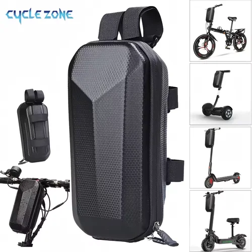 Imagen 2 del producto Bolsa frontal para patinete eléctrico de 2-5L, bolsa de carcasa dura EVA impermeable, bolsa colgante para manillar de bicicleta, bolsa de almacenamiento para M365 Pro Kugoo M4