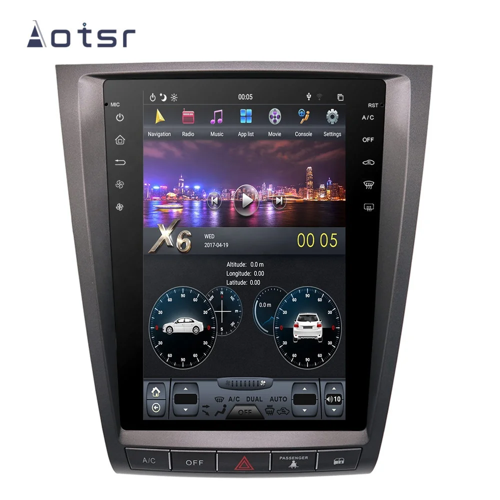 Tesla Screen Android 9.0 64GB Car Radio Player GPS Navigation For Lexus GS GS300 GS460 GS350 2004 - 2011