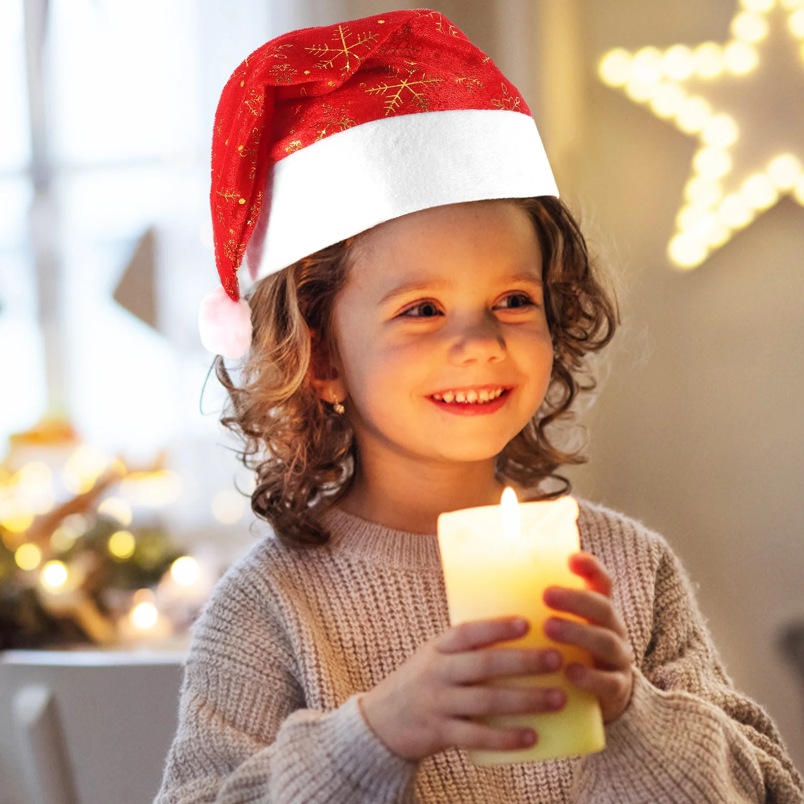 

6pcs Christmas Xmas Hat Hat Unisex Warm Lightweight Holiday Party Costume Prop Xmas Cosplay Decor Gift Accessory