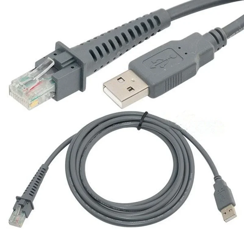 USB 2.0 to rj45 Symbol barcode scanner USB cable LS1203 LS2208 LS4208 LS3008 CBA-U01-S07ZAR best wholesale price