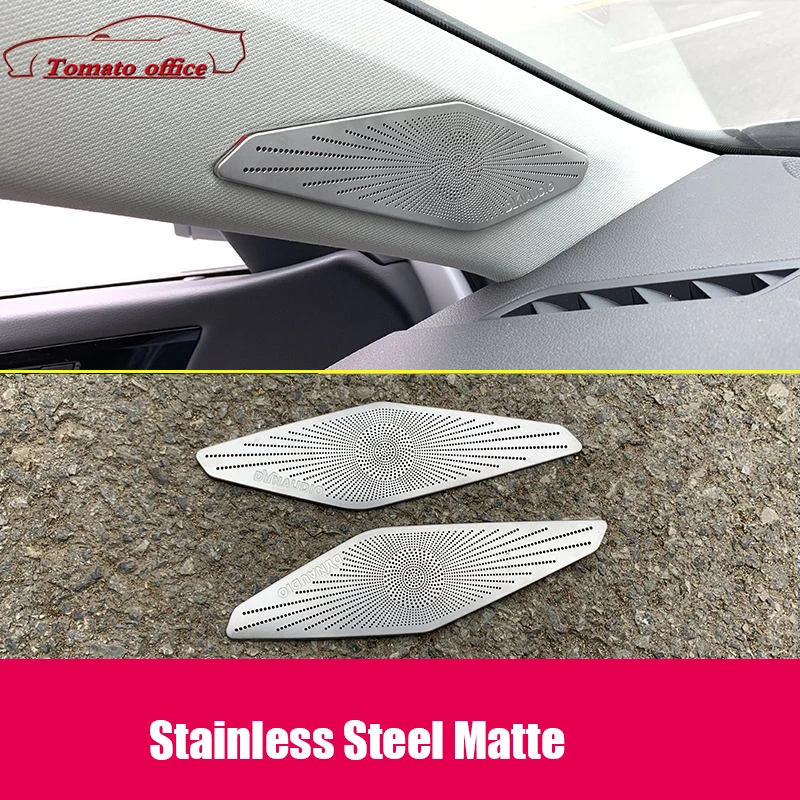 For Volkswagen VW Jetta MK7 2019 2020 2021 Stainless Steel Car Front A Pillar Speaker Frame Cover Trim Auto Styling Accessories