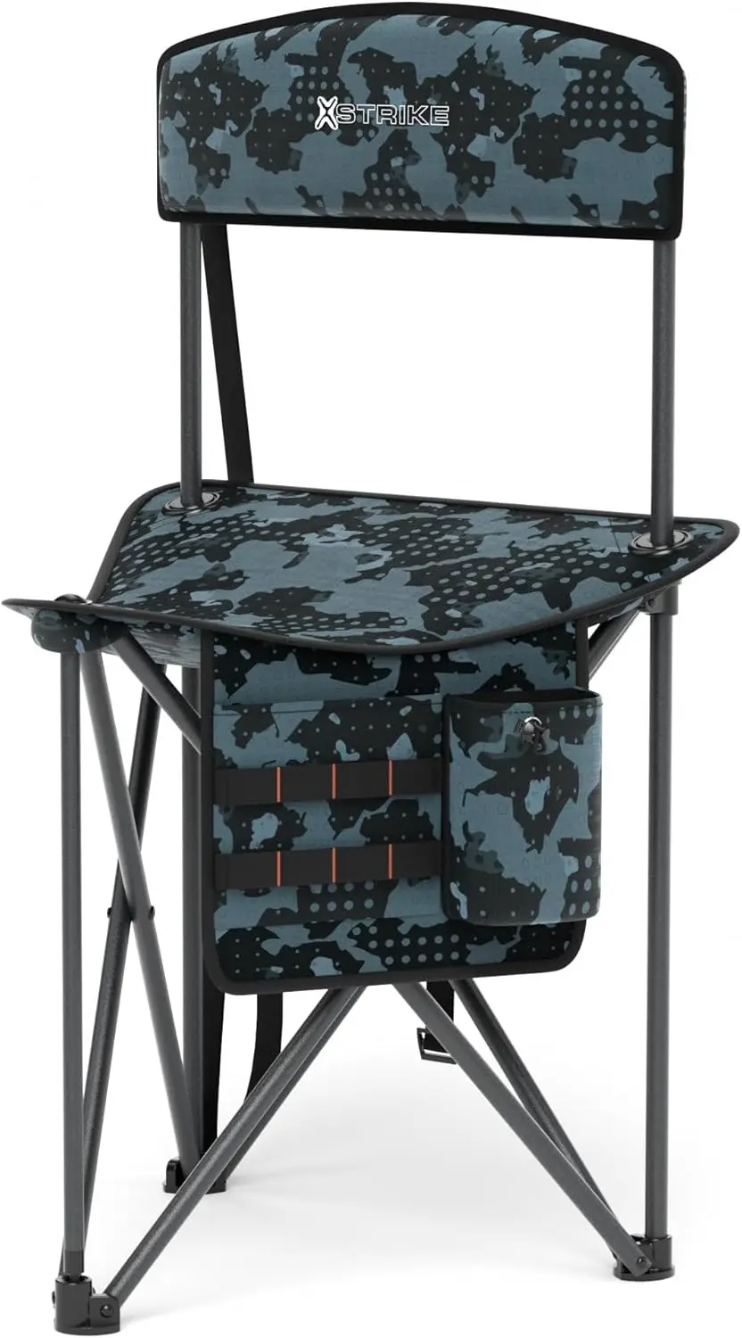 

Portable Folding Fishing Chair for Adults, Outdoor Camping Stool with Storage Bag, Supports 300LBS