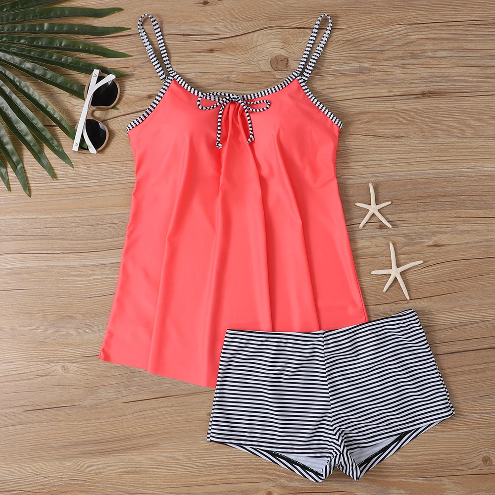 

Floral Pattern 2 Piece Set Tankini, Skirted Style with Boyshorts Swimsuits, Women's Swimwear & Clothing Summer Sexy Bikini