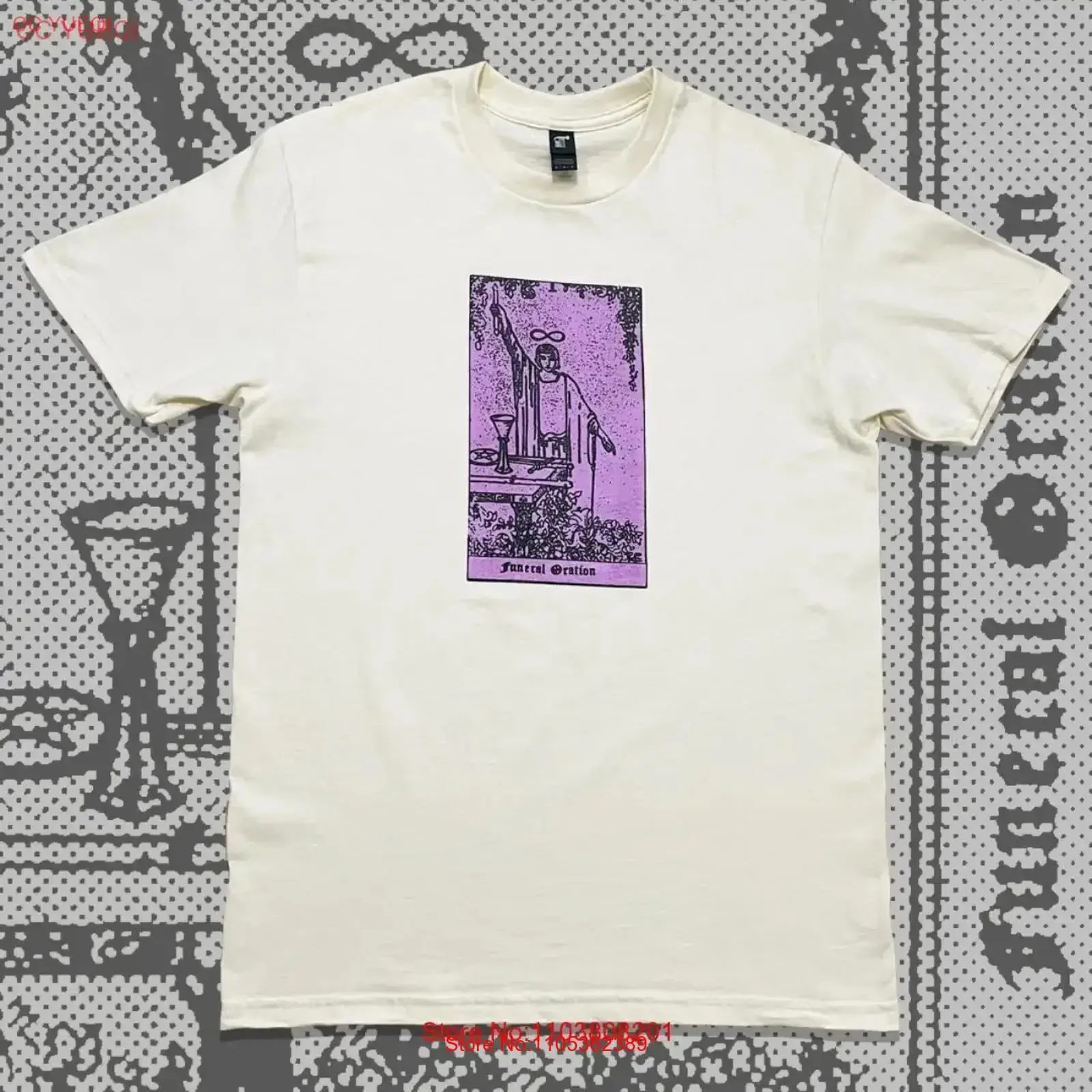 Camiseta da banda holandesa de hardcore punk Funeral Oration, vintage, lavada, unissex, moda streetwear, macia, respirável, elegante e confortável.