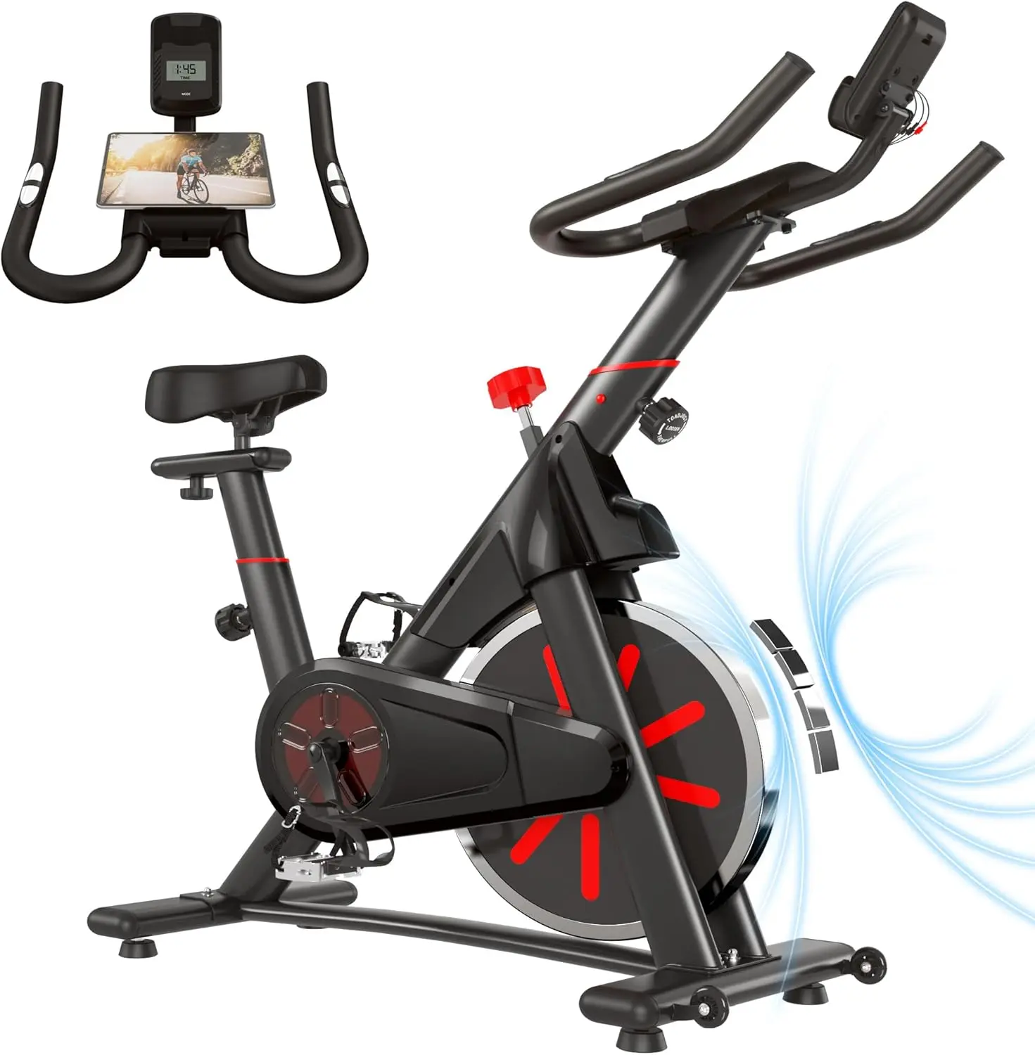 

Exercise Indoor Cycling Magnetic Stationary Cycle Fitness for Home Silent Belt Drive with