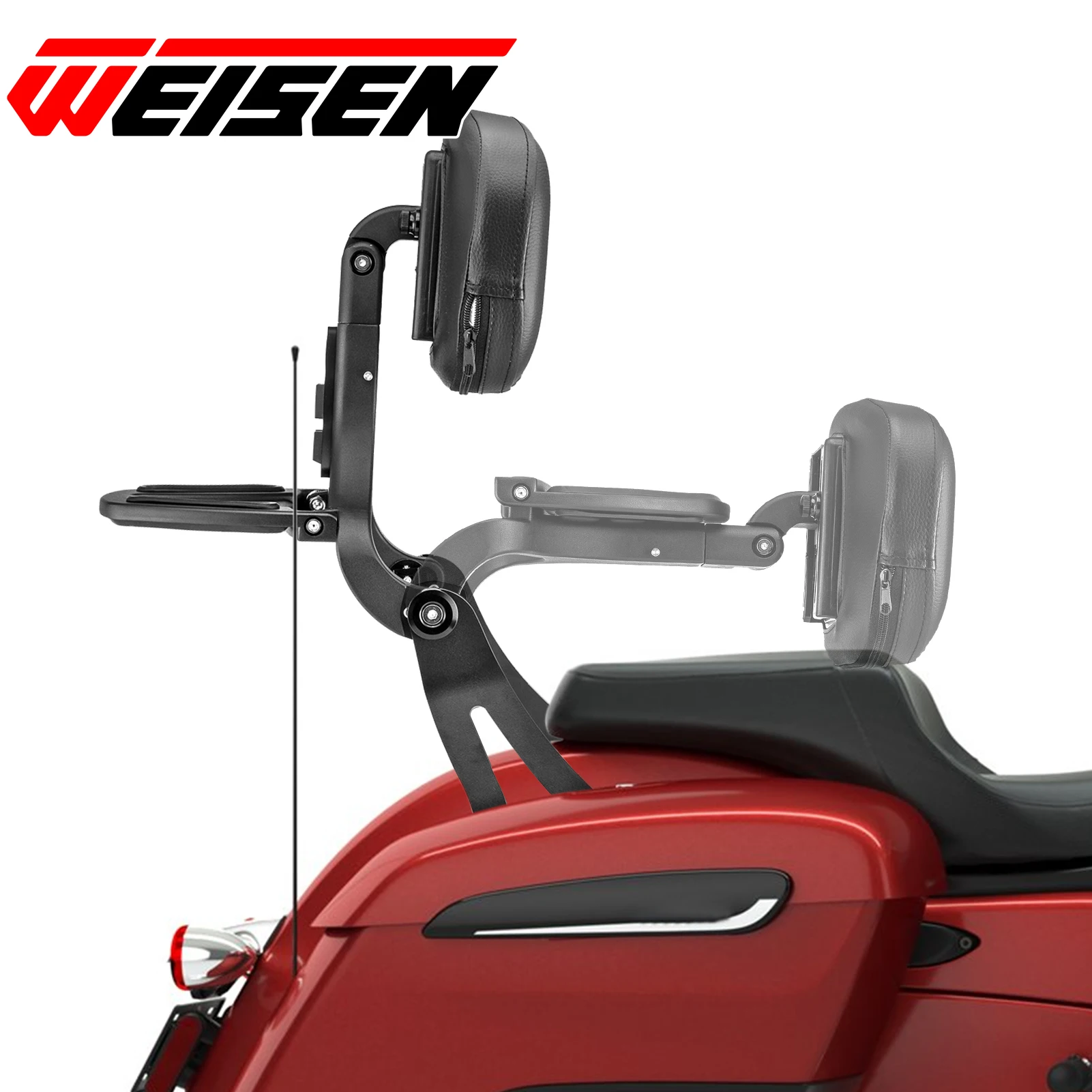 

Motorcycle Multi Purpose Adjustable Passenger Driver Backrest for 14+ Indian Chieftain Challenger, Roadmaster, Pursuit, Vintage