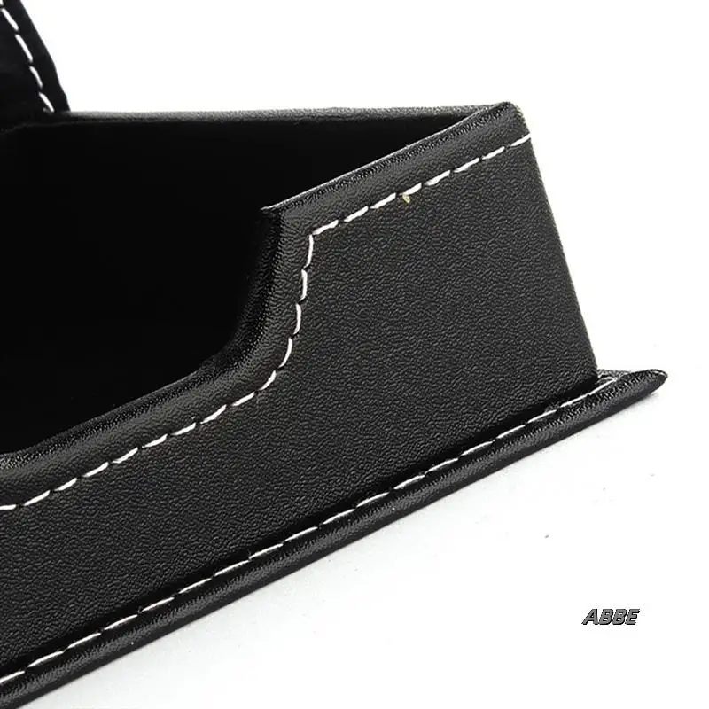 

PU Leather Memo Box Desk Accessories Organizer Card Holder Note Holder Sticky Note Storage Box Office School Supplies