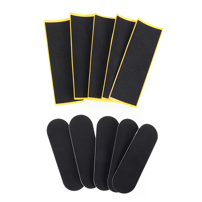 5Pcs Black Fingerboard Deck Tape Stickers Foam Non-Slip Grip Tape 2 Sizes Skate Finger Board Accessory