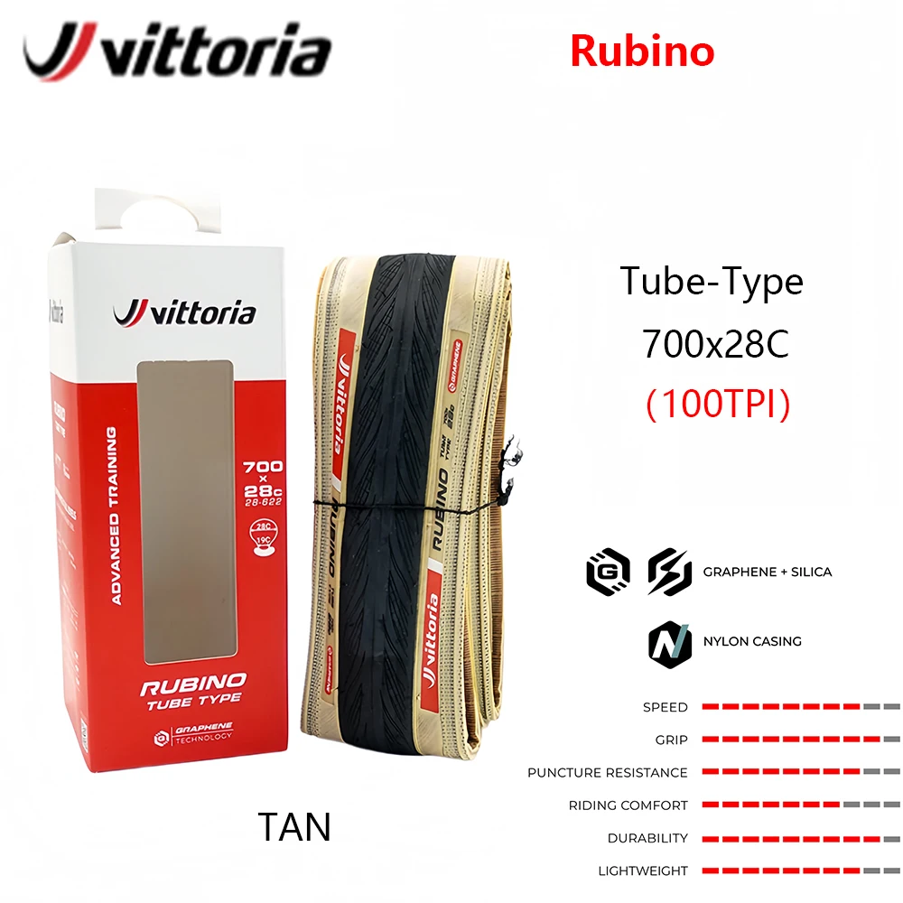 Vittoria Rubino Rennradreifen Schlauchlos 700x28C/30C Pannensicherer Faltbarer Fahrradreifen – Detail 8