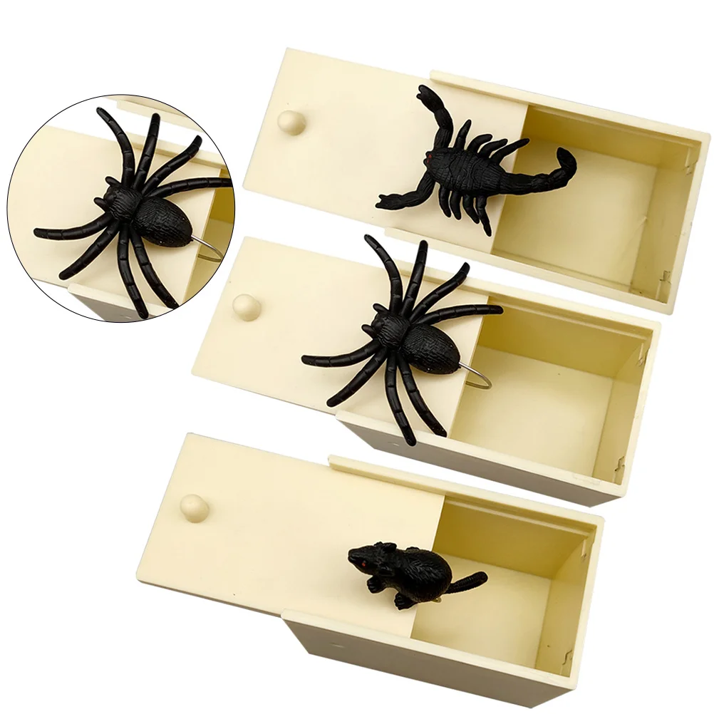 Boîte à farces effrayantes pour Halloween, 3 pièces, boîte à farces effrayantes, décor pour enfants, boîtes de farces effrayantes, cadeau de fête, horreur