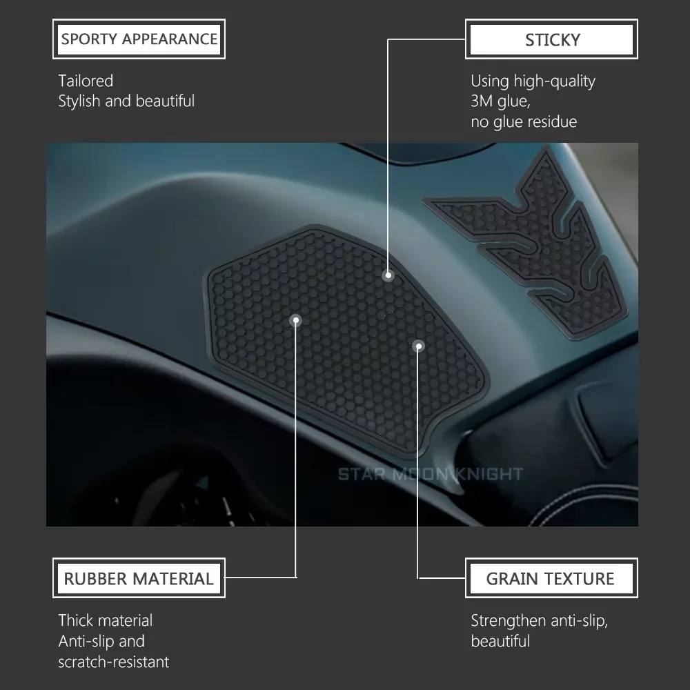 Tank Pad For Yamaha Tracer 7 GT Tracer 700 Tracer700 2020-2023 Side Fuel Tankpads Protector Sticker Non-slip Knee Grip Pad