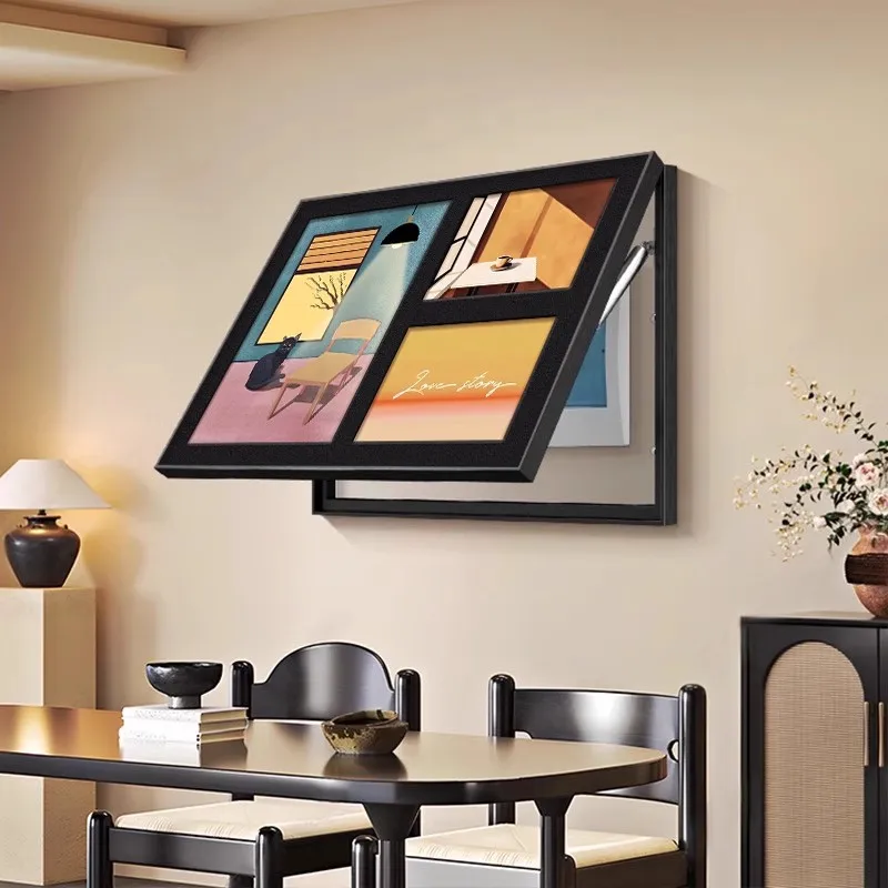 

Middle ancient style oil painting scenery electric meter box decoration painting electric box shielding switch box