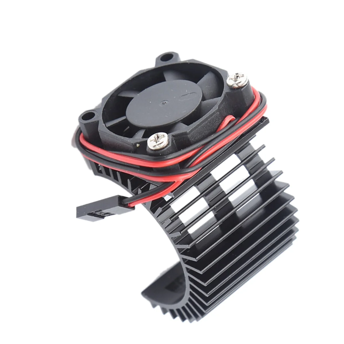 A72Z 3X 3650 Motor Heat Sink and Cooling Fan Set for 1/10 RC Car 540/550 3650/3660 Motor 1:10 RC Car Parts -Black