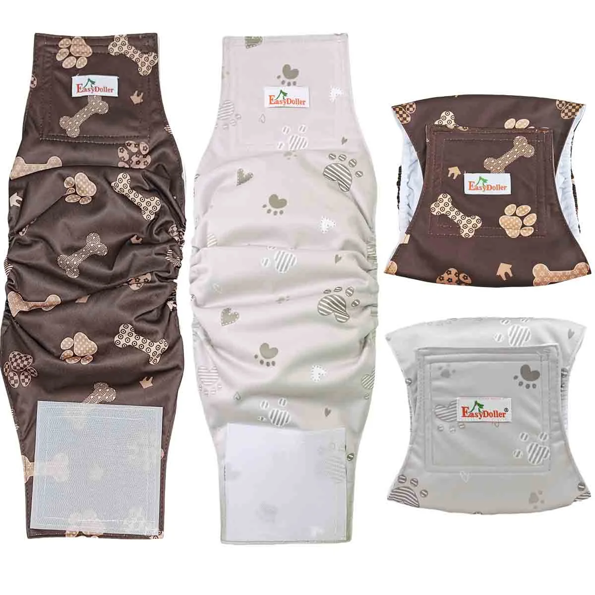 2 Pack Pet Male Dog Diaper Washable Physiological Sanitary Pants Reusable Pets Dogs Nappy Belly Band Wrap Pee Pant for Puppy