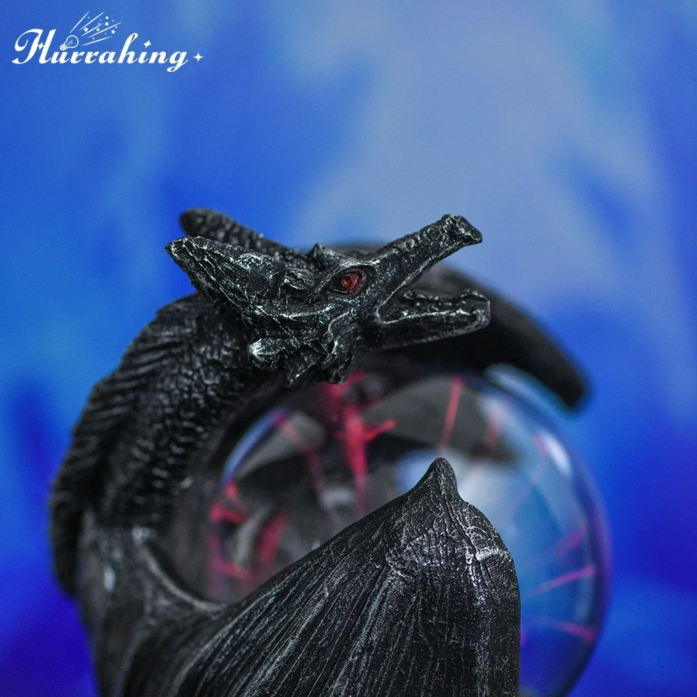 Hurrahing Wandering Dragon Plasma Lamp 4-Inch Atmosphere Night Light Desktop Decor Halloween Gift Special sale