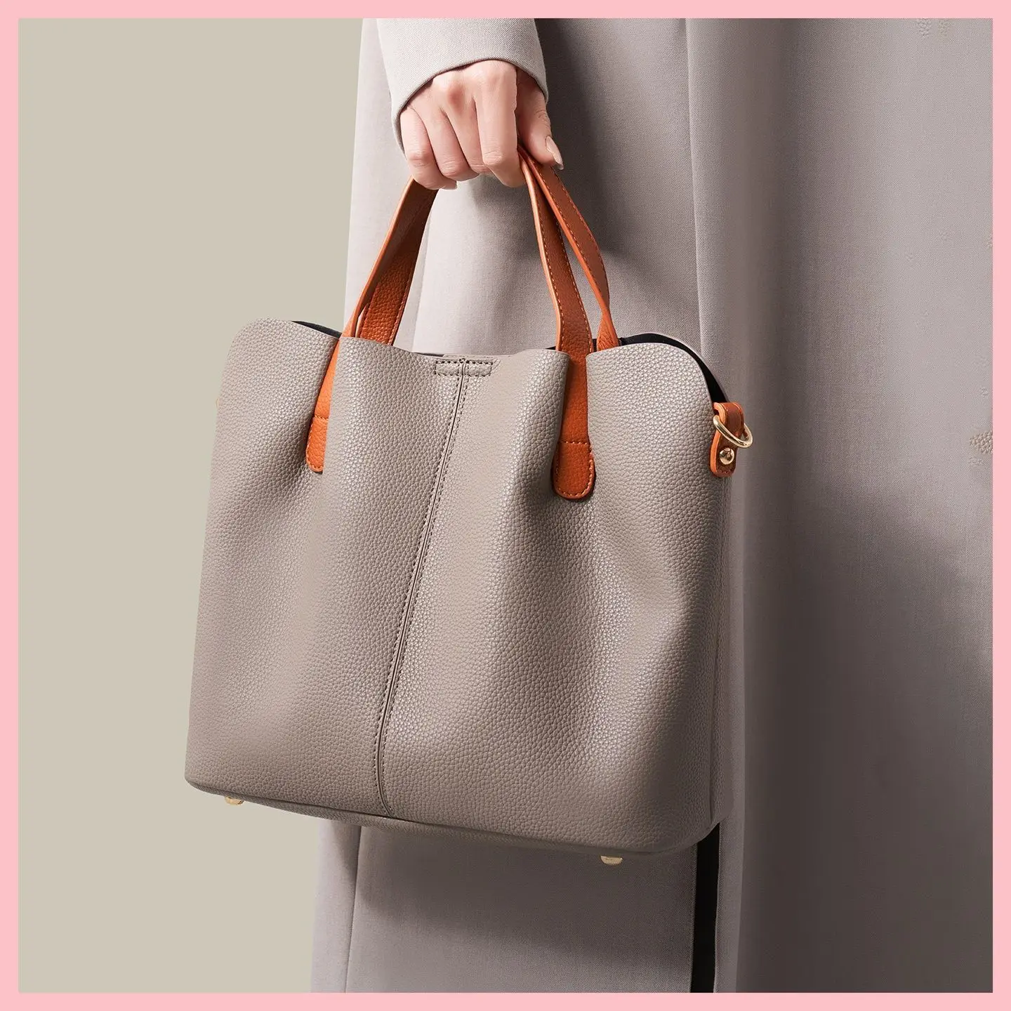 

Niche High-End Aesthetic Tote Bag for Women 2026 New French Design Style High-Class Simple Commuter Handbag and Crossbody Bag