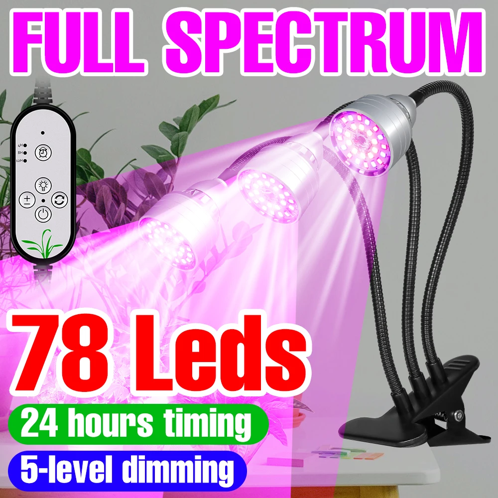 

Led Phyto Grow Led Light Clip Hydroponics Full Spectrum Growing System Invernadero Grow Light For Indoor Plant Hydroponics Lamp