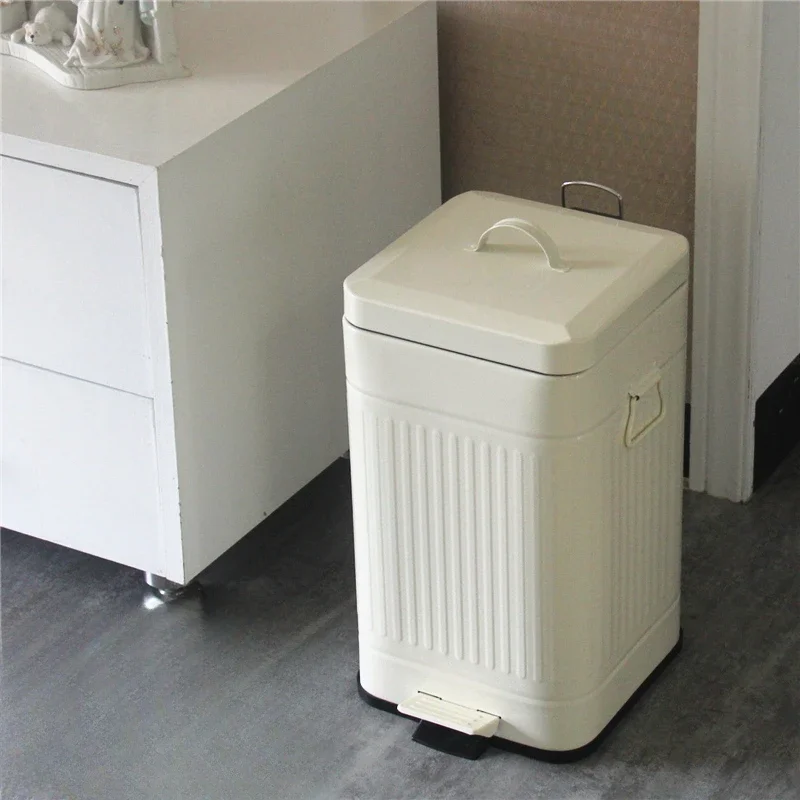 Foot Pedal Trash Bin Rubbish Bathroom Rectangular Kitchen Trash Bin Organizer Bedroom Garbage Cubo Basura Cocina Home Furniture