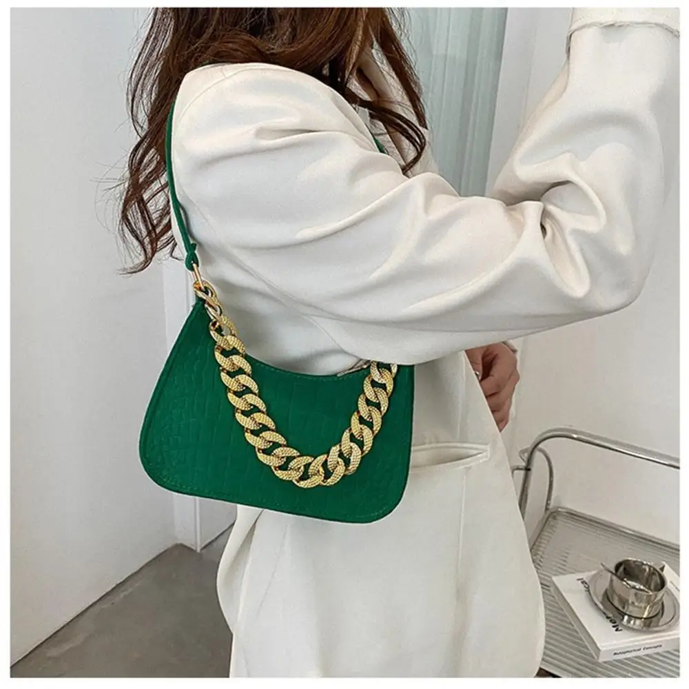 Luxury Brand Handbags Summer Metal Chain Shoulder Bag Women Office Party Handbag Elegant Ladies Fashion Clutch Bags New