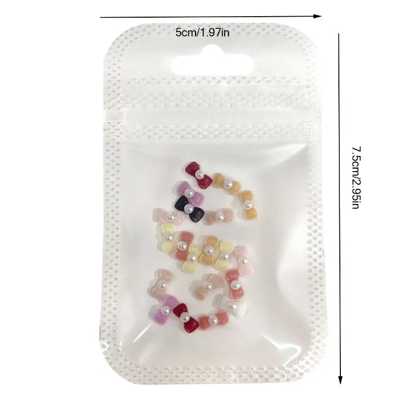 Nœuds de perles minimalistes de couleur unie, breloques pour ongles, Mini strass en résine incrustés, décorations pour Nail Art, pour manucure à faire soi-même, 20 pièces