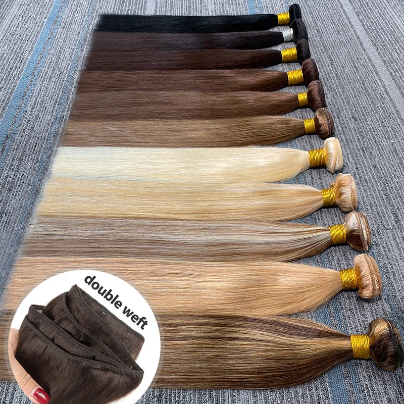 Pacotes retos de cabelo humano para mulheres, extensões de cabelo, monocromáticas, 613 Highlight, trança crua, Sale Clearance, 100%