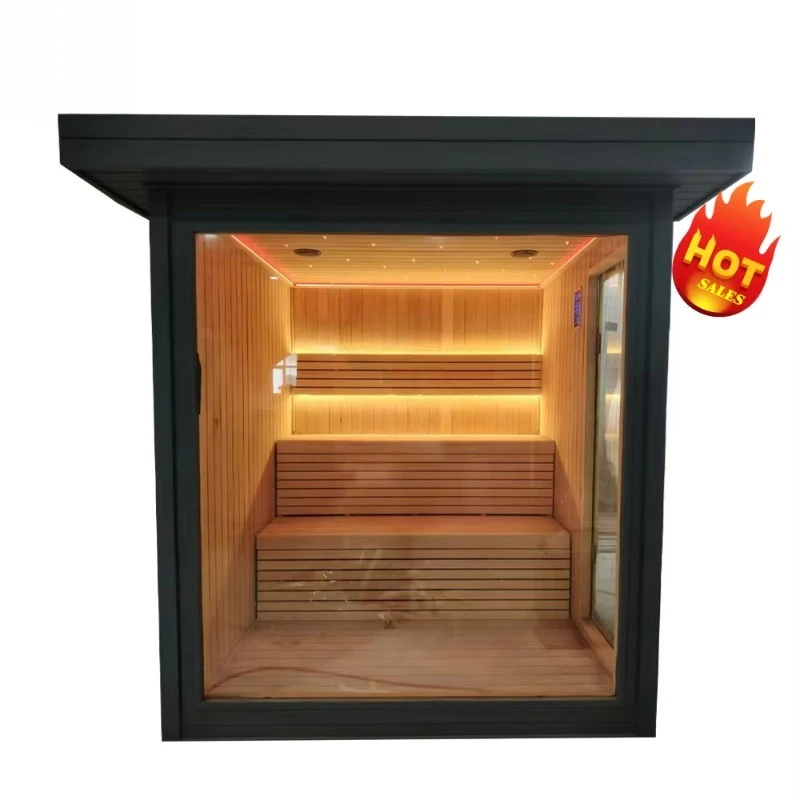 Best Seller Electric Heating Outdoor Traditional Dry Steam Sauna Modern Far Infrared Solid Hemlock Wood Customized Custom