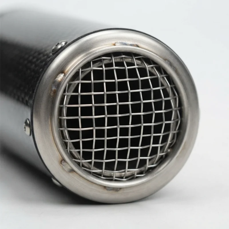 Carbon Fiber Cannon Exhaust Pipe – Universal Motorcycle Racing Exhaust with Deep Tone, Bolt-On Performance Upgrade for 51mm Inle