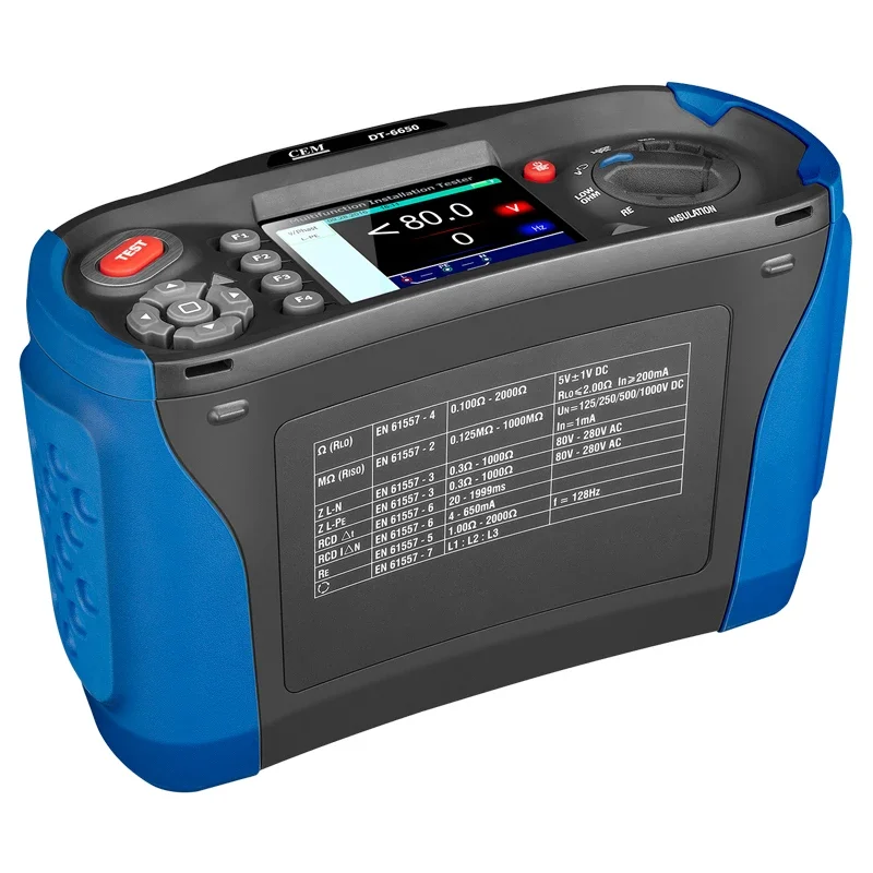 6650 multifunctionele installatietester met lage OHM, continuïteit, LOOP-weerstand, RCD-testweerstandstester