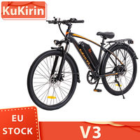 KuKirin V3 Electric Bike 27.5 inch Pneumatic Tire 350W Motor E-bike 40km/h Max Speed 36V 15Ah Battery 90km Range Dual Disc Brake