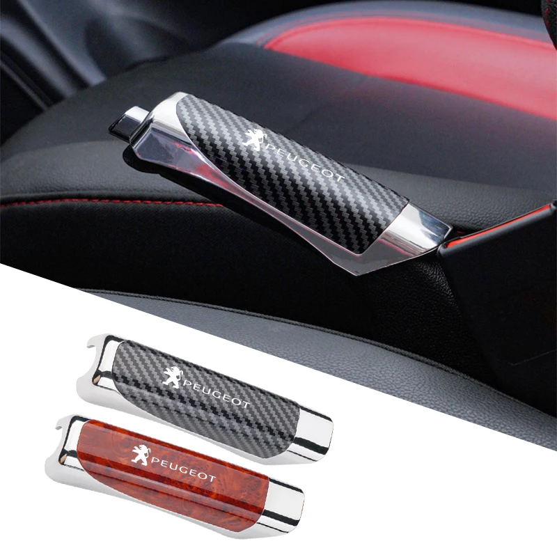 Car Hand Brake Cover Handbrake Grips Protection Cover For Peugeot 206 207 208 306 307 308 508 106 107 108 2008 3008 Accessories