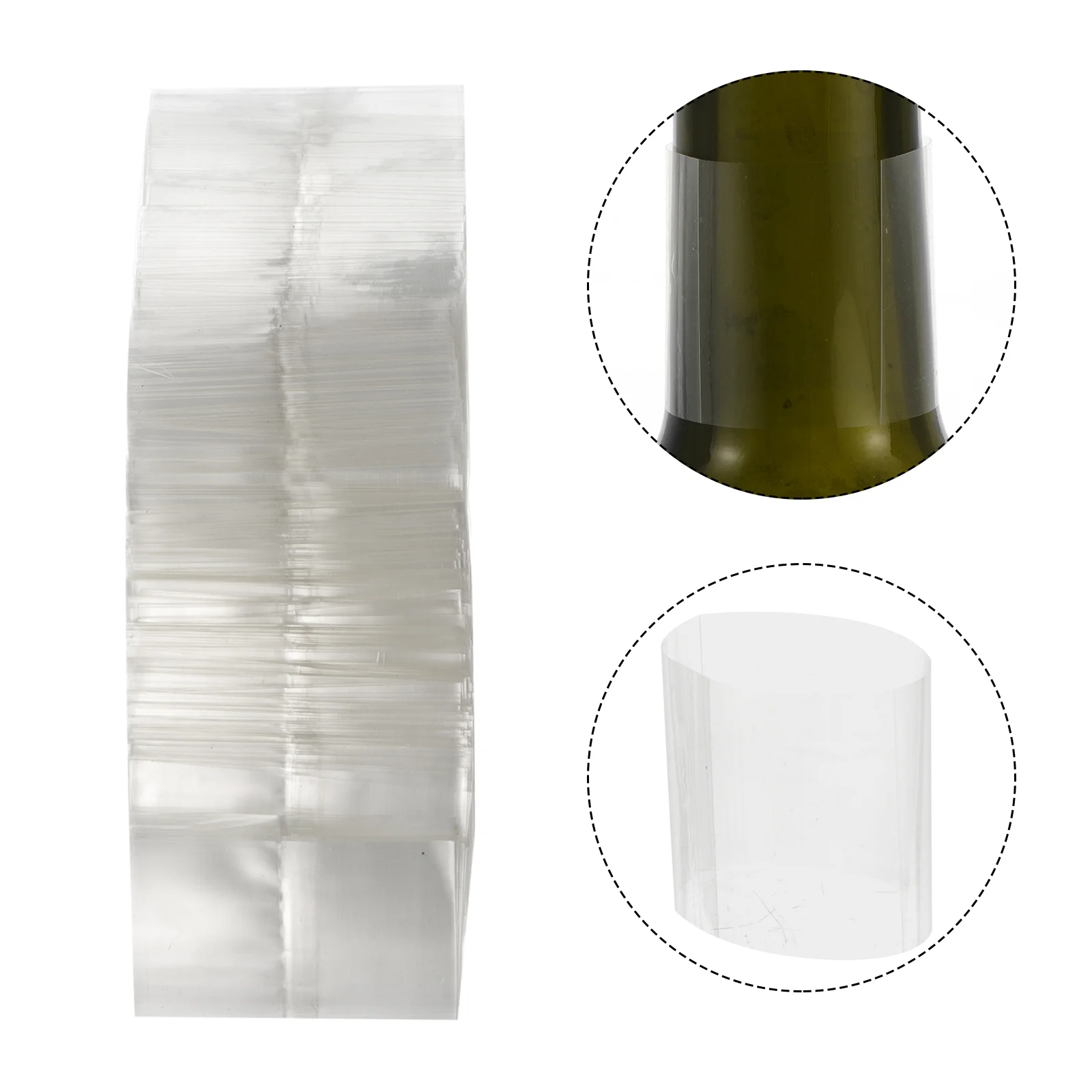 400 Pcs Shrink Film Heat Bottle Seal Bag Packaging Film for Dropper Bottle Waterproof Shrink Wrap Clear Heat Shrink Film