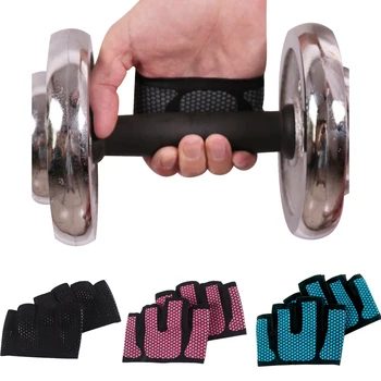 Gants de gymnastique demi-doigt pour hommes et femmes, antidérapants, en Silicone, pour entraînement, traction, poignées de musculation, protection des mains