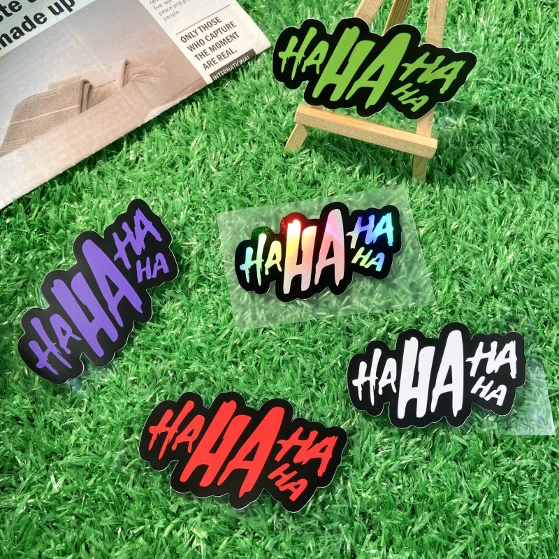 HAHAHAHA Motorcycle Stickers Funny for DIY Motorbike Fuel Tank Front Fairing Rear Cowl Helmet Scooter Waterproof Vinyl Decals