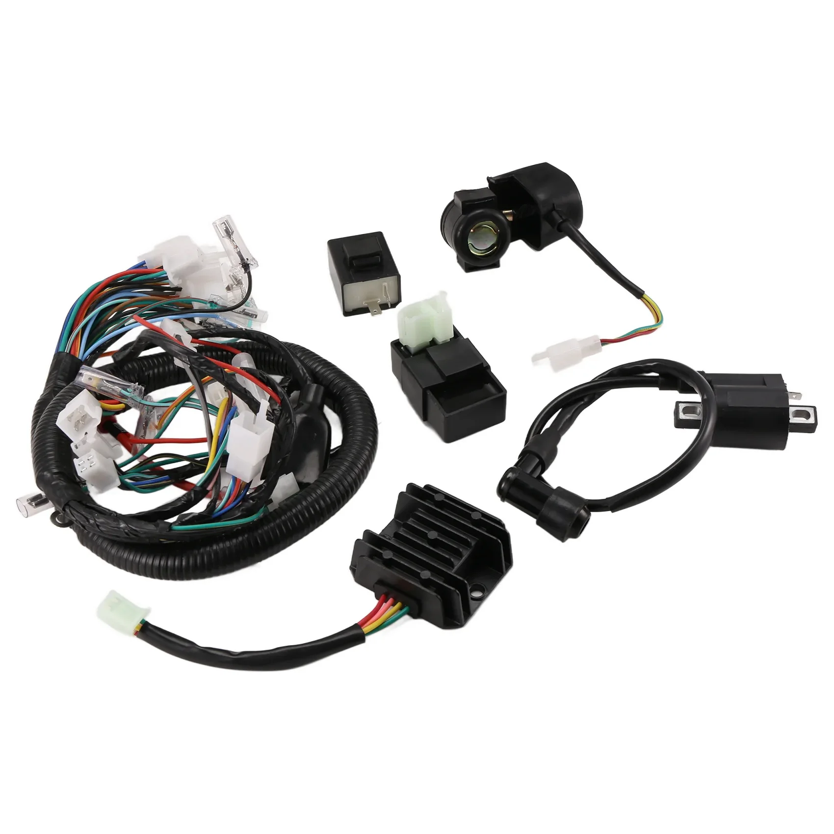 M46K-Motorcycle Electrical Wiring Harness Wire Cable For Honda Jiling Lifan CG125 ZJ125 CDI Regulator Starter Ignition Coil