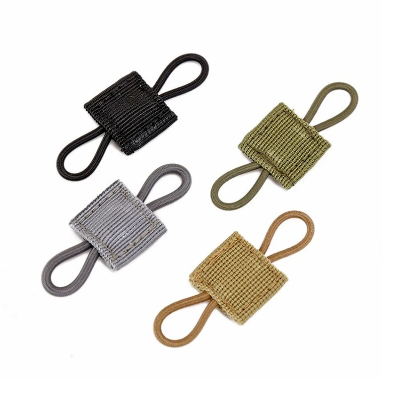 Tactical MOLLE Elastic Ribbon Buckle Tactical Antenna Holder PTT Antenna Binding Buckle Stick Tube Elastic Cord Webbing Buckle