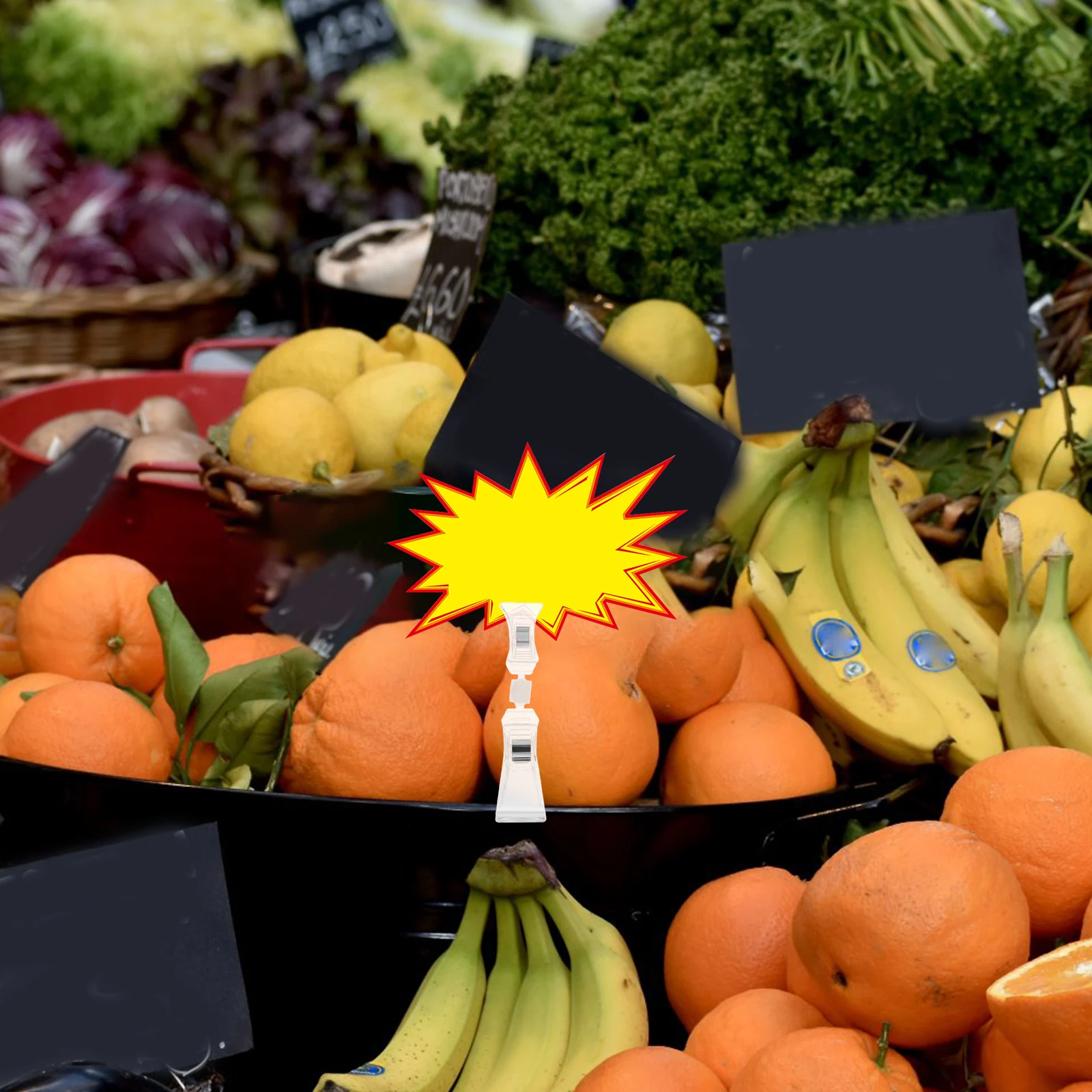 

10Pcs Clear Rotatable Sign Holders Plastic Double Sided Price Tag Clips Retail Store Display Label Clips Sign Holders