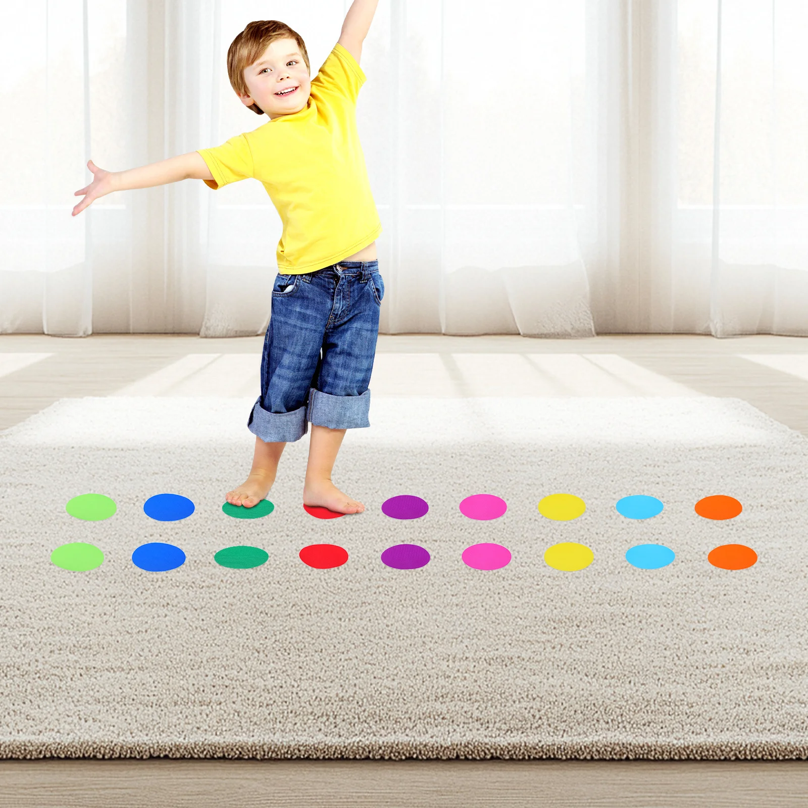 

36Pcs Carpet Dots Colorful Spot Markers for Classroom Seating Positioning Circle Games Activities Classroom Supplies