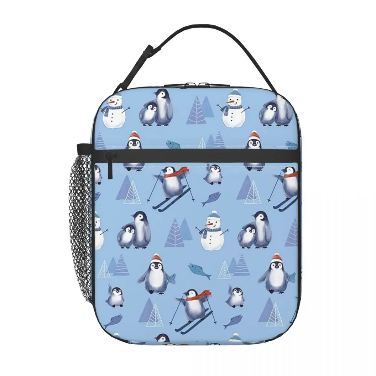 

Симпатичная термосумка для обеда с рисунком пингвинов и льда для женщин и детей, портативная термосумка для еды, термосумка-тоут