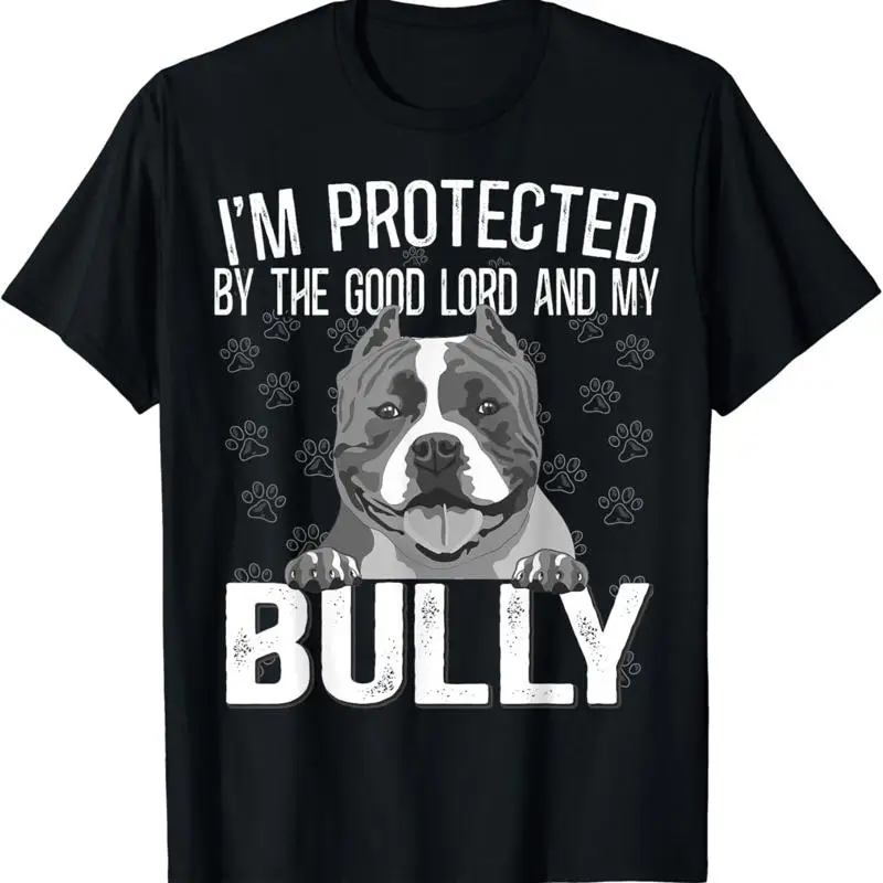 Bully Xl Pitbull protegido por el Señor y mi camiseta americana