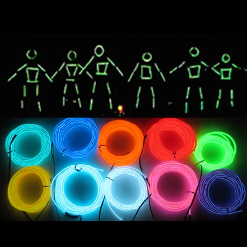 DIY paski LED z kijem EL Wire, kostiumowe lekkie ubrania, kostium Performance, świecący koncert, odzież na scenie wielkiej imprezy — zdjęcie 5