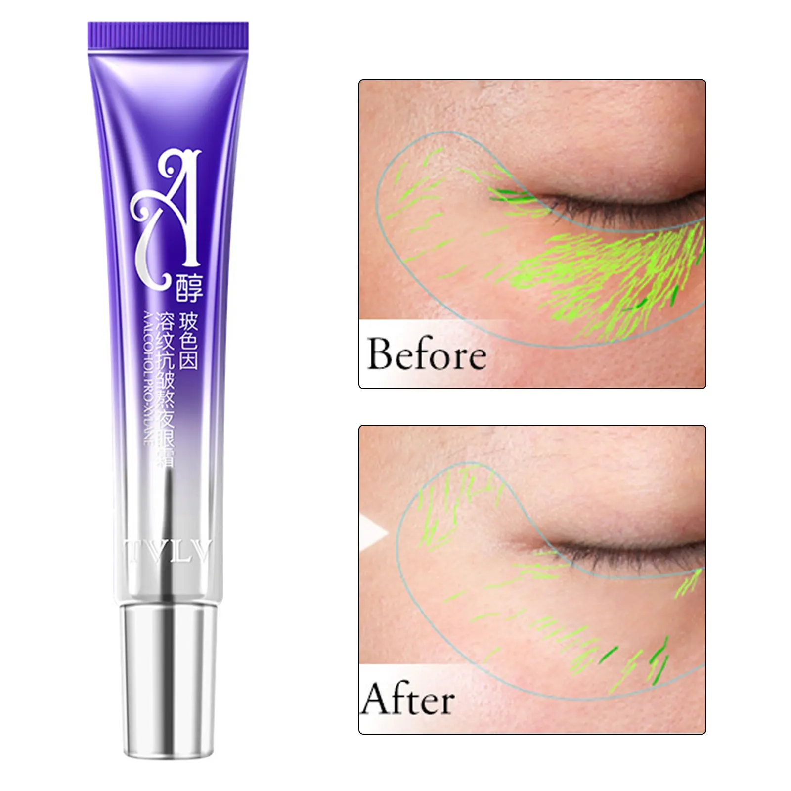 

30g Anti-Wrinkle Eye Cream Fades Fine Lines Anti Dark Circles Eye Serum Remove Eye Bags Puffiness Anti-Aging Firmness Eye Care