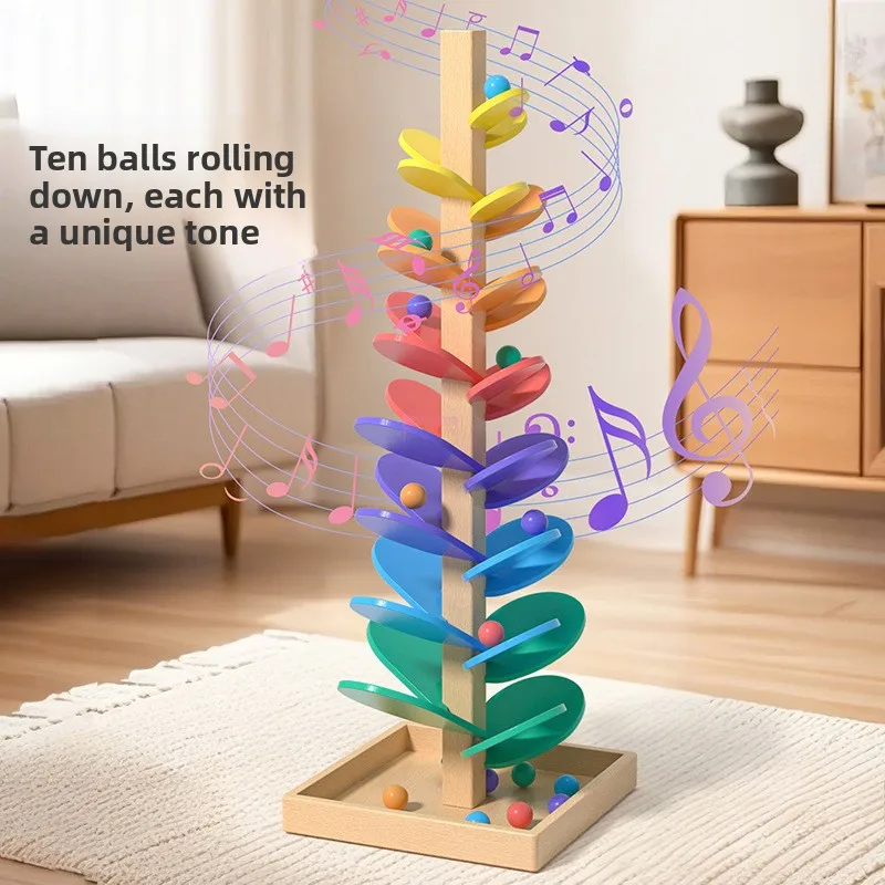 cross-border-wooden-rainbow-music-tree-marble-run-track-diy-blocks-montessori-educational-toy-gift-decor-toddlers-kids