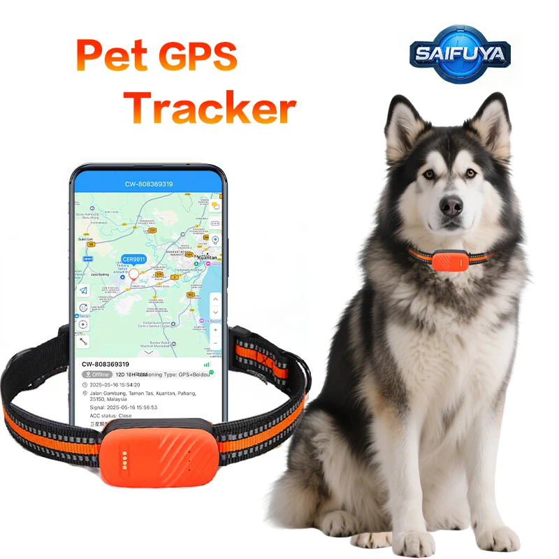 

Pet Gps Location Tracker Dog Gps Collar Anti-Loss Waterproof Design Ultra-Long Battery Life Free App