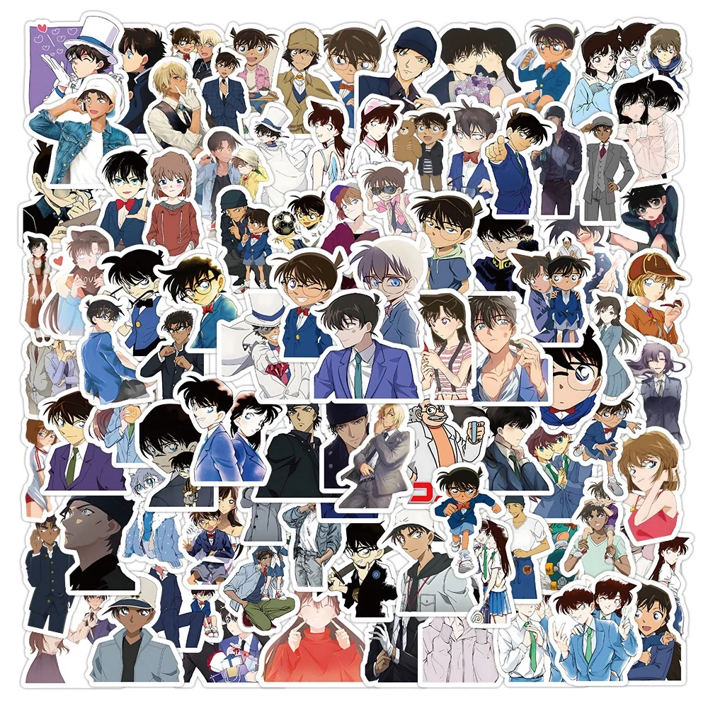 100PCS Anime Detective Conan Waterproof Graffiti Stickers For Helmet Bicycle Hand Account Pencil Case Decals LanLanStickersWorld