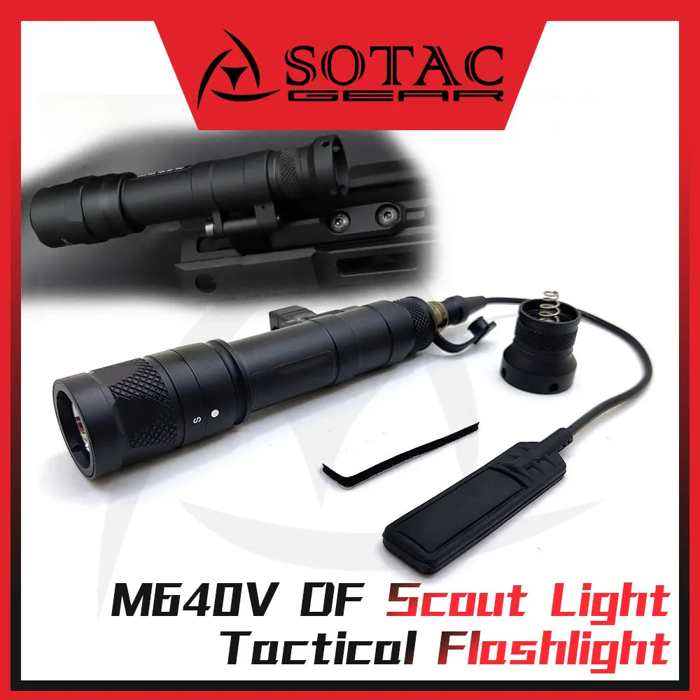 

Тактический фонарь SOTAC-GEAR M640 M640V DF, светодиодный тактический фонарь-скаут с выносной кнопкой и защитной крышкой, совместим с 20-мм планкой Picatinny