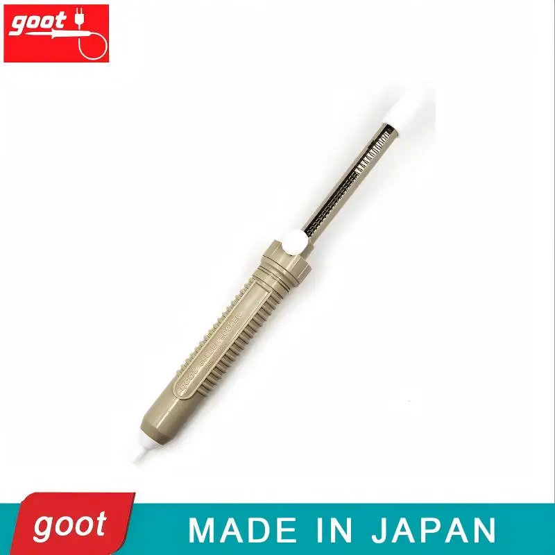 Ручной оловянный всасывающий насос GOOT GS-108/104/100 — самоочищающаяся насадка, легкий, мощный для обслуживания печатных плат Ручной оловянный всасывающий насос GOOT GS-108/104/100 — самоочищающаяся насадка, легкий, мощный для обслуживания печатных плат